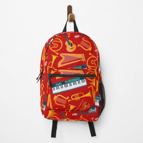 Item preview, Musical Instruments (Red Background) designed and sold by Rosinda.