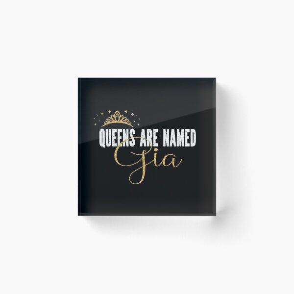 Item preview, Queens Are Named Gia Personalized First Name Girl graphic designed and sold by Grabitees.