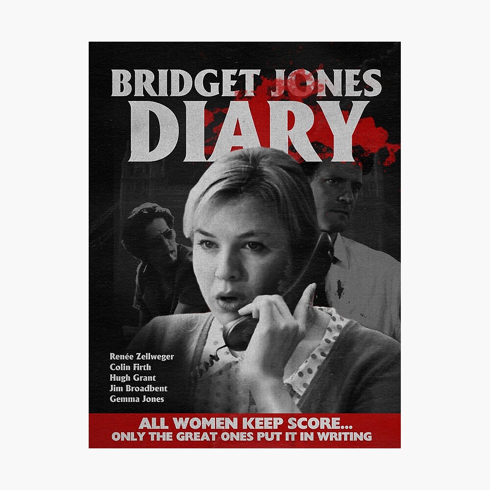 Bridget Jones Diary 2001 Classic Horror Design Poster By Mariaderdesign Redbubble