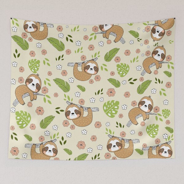 Item preview, Cute Sloth Pattern designed and sold by Ribsa.