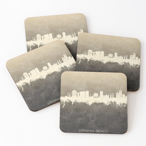 Aperçu de l'œuvre Virginia Beach Virginia Skyline créée et vendue par ArtPrints.
