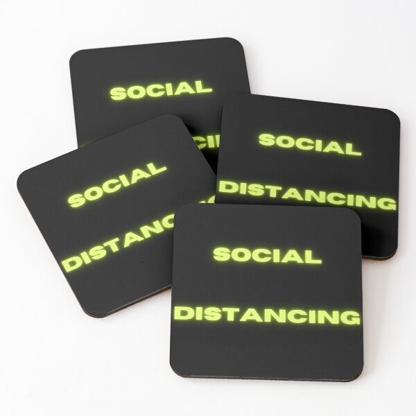 Item preview, Social Distancing in Yellow Neon Color designed and sold by Mywaymylife.