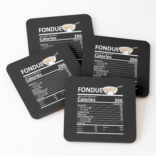 Item preview, Fondue Nutritional Value Funny Festive Holiday designed and sold by fatamyfan1.