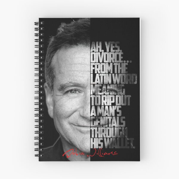 Artikelvorschau, Black and white Robin Williams quote. entworfen und verkauft von Enea Kelo.