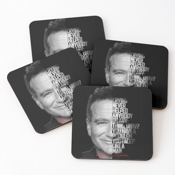 Item preview, Black and white Robin Williams quote. designed and sold by Enea Kelo.