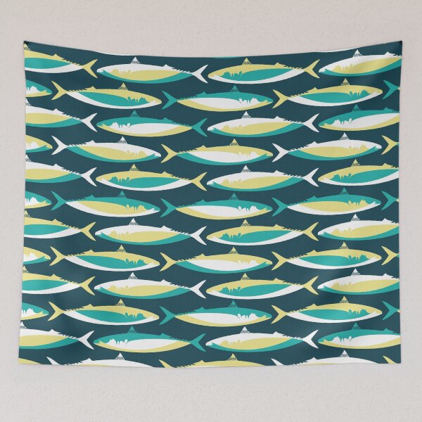 Item preview, Color Sardine Pattern designed and sold by lanolga.