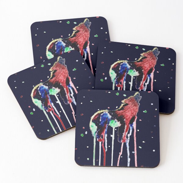 Item preview, Galaxy wolf silhouette designed and sold by OceanaOrlaghArt.