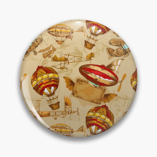 Item preview, Steampunk Airship Vintage Pattern designed and sold by Sugar-Magnolia.