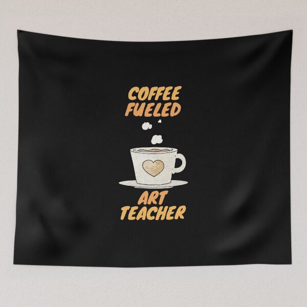 Item preview, coffee fueled art teacher designed and sold by SnowballStep.