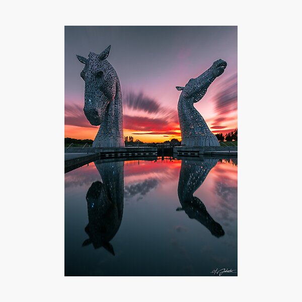 Item preview, Falkirk Kelpies Sunset designed and sold by AJPhotography90.
