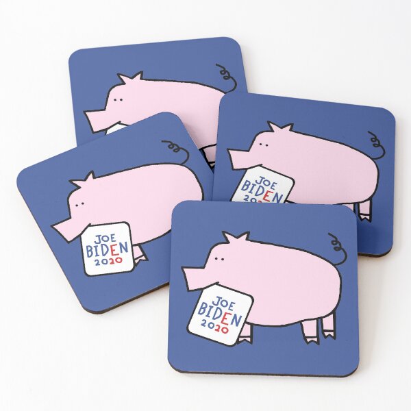 Item preview, Cute Pink Pig with Joe Biden 2020 Sign designed and sold by ellenhenry.
