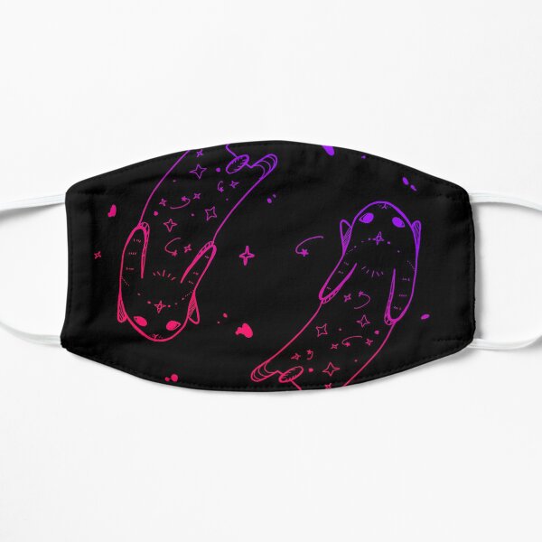 Pink Cosmic Bunnies Flat Mask