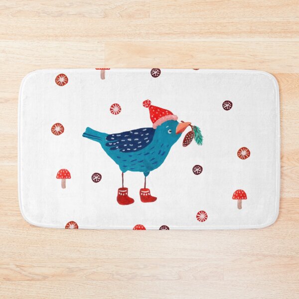 Item preview, Bird in a hat with a spruce branch and a pine cone designed and sold by zatmeniee.