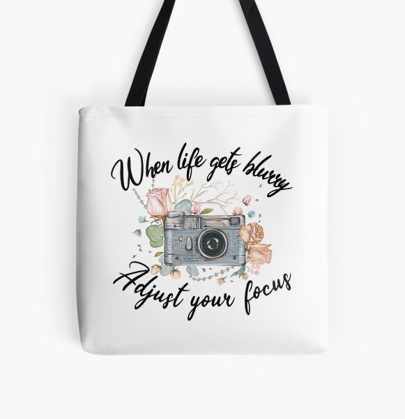 Floral Photography Business Company Name Camera Tote Bag