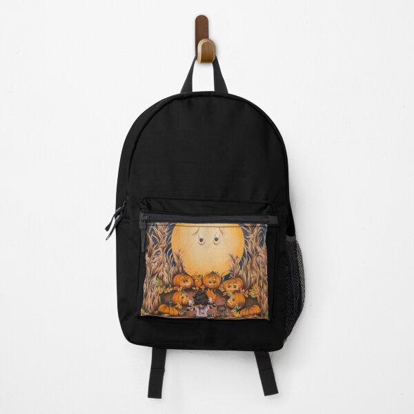 Item preview, Halloween Pumpkins telling ghost stories fall scary cute illustration designed and sold by Nikki Milley.