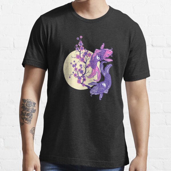 Koi Carp Cherry Blossom Festival Essential T-Shirt by DerSenat