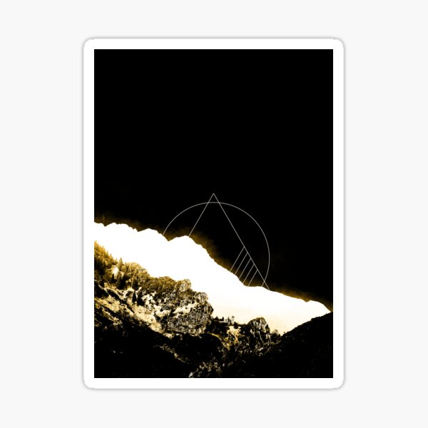 Golden Mountain Sticker