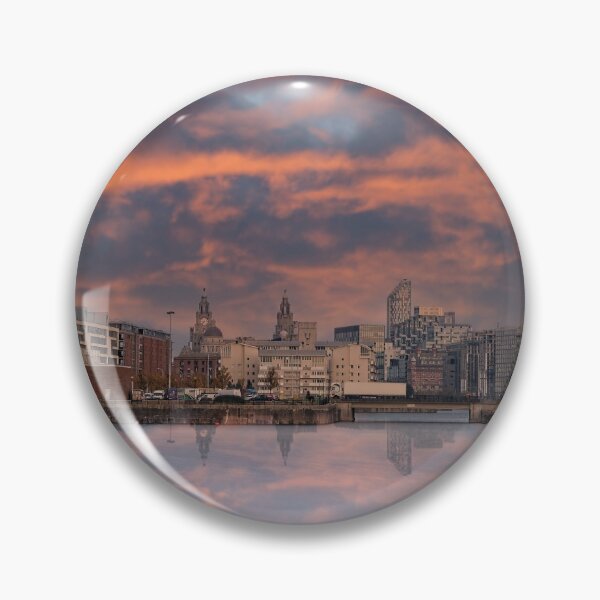 Item preview, Liverpool Skyline At Sunset designed and sold by rawshutterbug.
