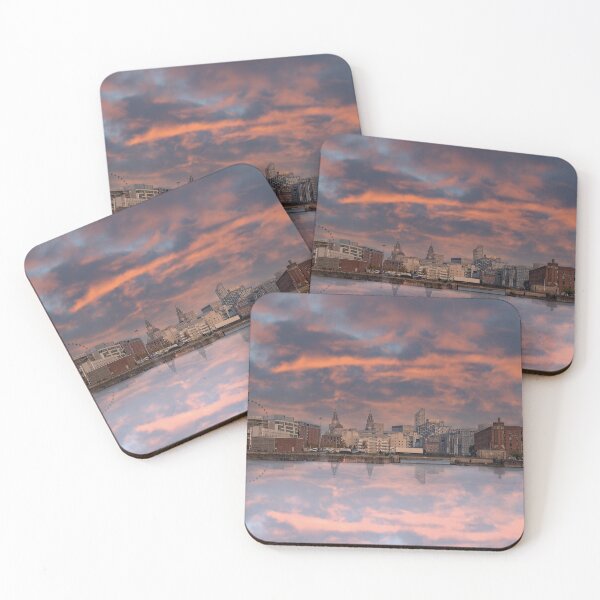Item preview, Liverpool Skyline At Sunset designed and sold by rawshutterbug.