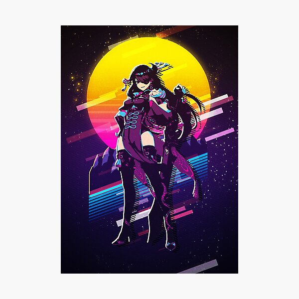Beidou - Genshin Impact 80s retro Photographic Print