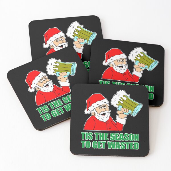 Item preview, Tis The Season Get Wasted Santa Cartoon designed and sold by jaycartoonist.