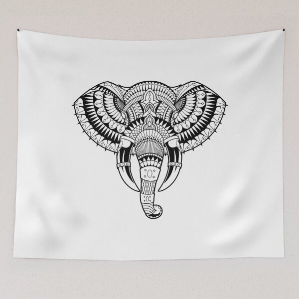 Item preview, Mandala Elephant Line Art designed and sold by JTS STORE.