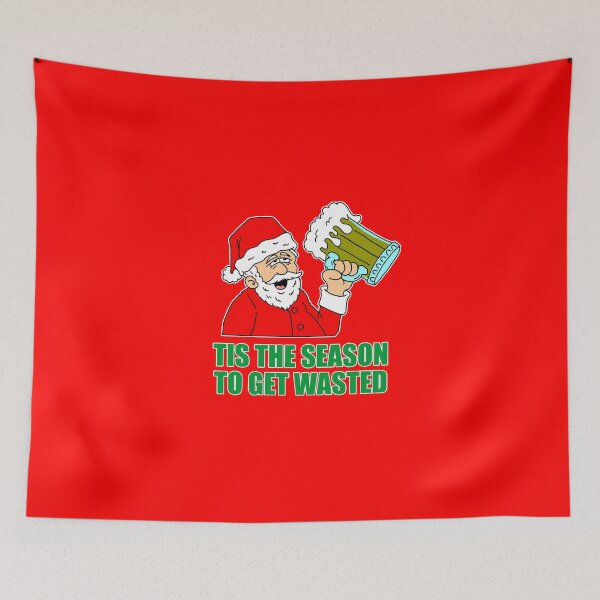 Item preview, Tis The Season Get Wasted Santa Cartoon designed and sold by jaycartoonist.