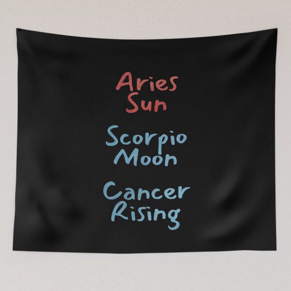 Item preview, Aries Sun Scorpio Moon Cancer Rising Text designed and sold by leomooncreates.