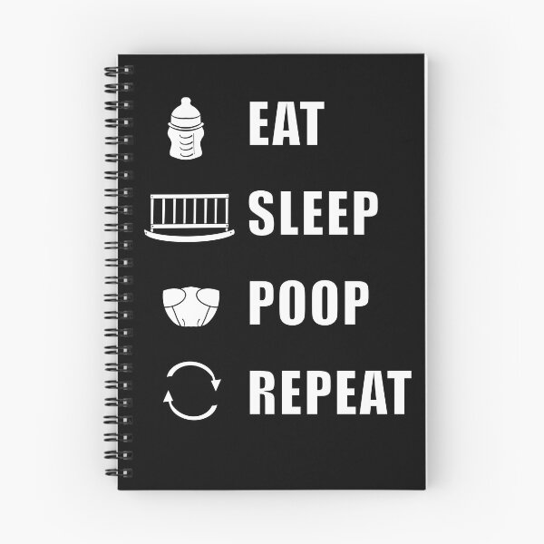 Item preview, Eat, Sleep, Poop, Repeat - white designed and sold by BusyMonkeys.