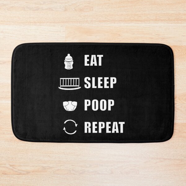 Item preview, Eat, Sleep, Poop, Repeat - white designed and sold by BusyMonkeys.