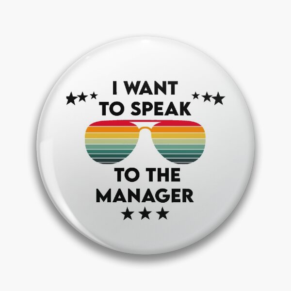 Item preview, I want to speak to the manager vintage black designed and sold by Avgeek21.