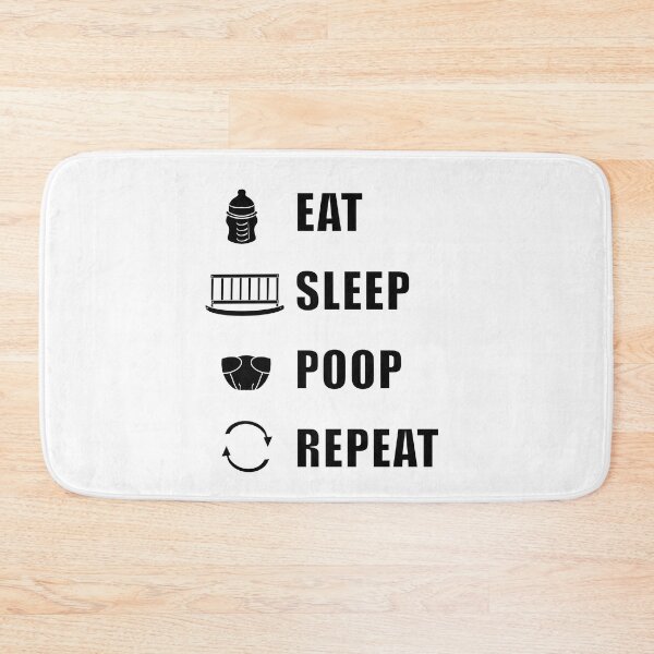 Item preview, Eat, Sleep, Poop, Repeat - Black designed and sold by BusyMonkeys.