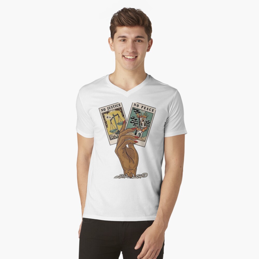 No justice no peace BLM tarot card\