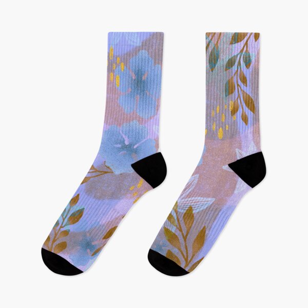 Item preview, Hibiscus Abstract - Blue and Purple Tones designed and sold by Amandeen.