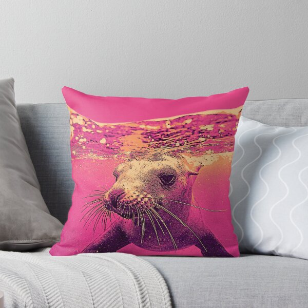 Artikelvorschau, Nettes Retro-Siegel im Meer - kühle Tiere entworfen und verkauft von amazimals.