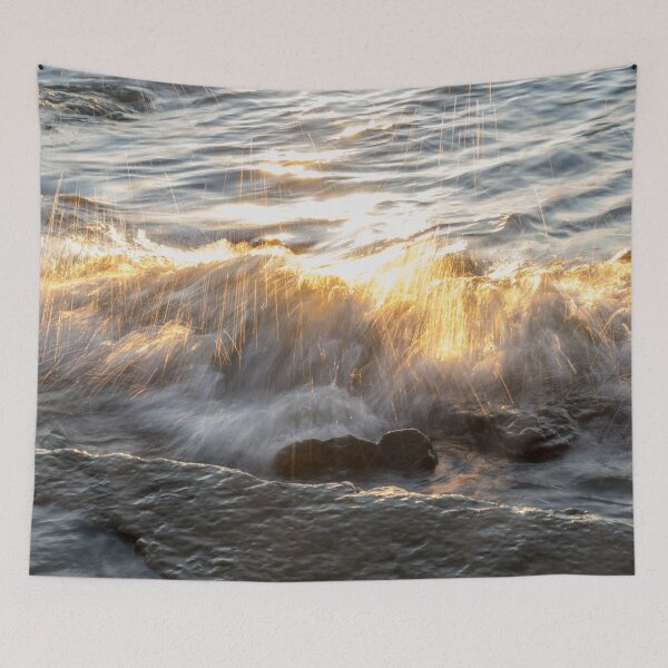 Item preview, Rough and Soft - Brilliant Golden Shower on the Rocks designed and sold by Georgia Mizuleva.
