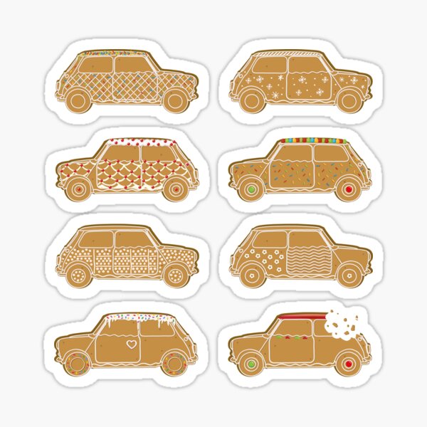 Gingerbread Pattern Classic English Car Sticker