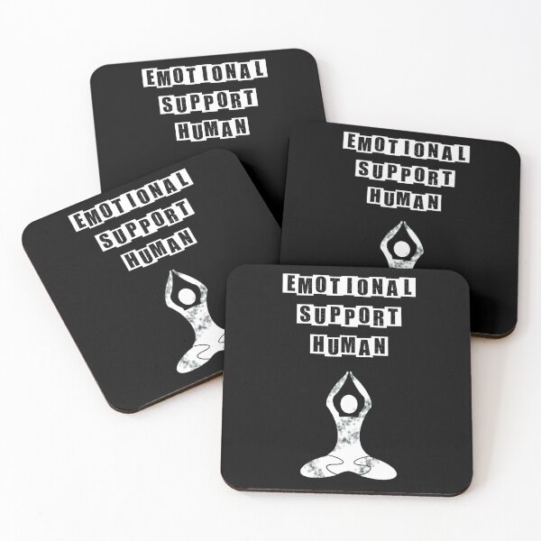 Item preview, Emotional Support Human doing Yoga - Black Text designed and sold by BusyMonkeys.