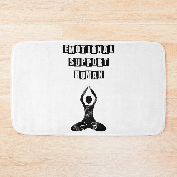 Item preview, Emotional Support Human doing Yoga - White Text designed and sold by BusyMonkeys.