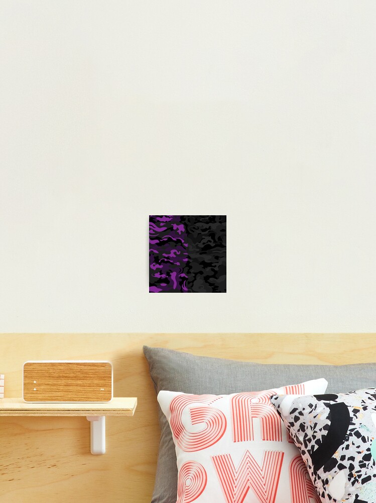 Camo Style - Black Purple Camouflage Mixed Pattern Photographic Print for  Sale by rclwow