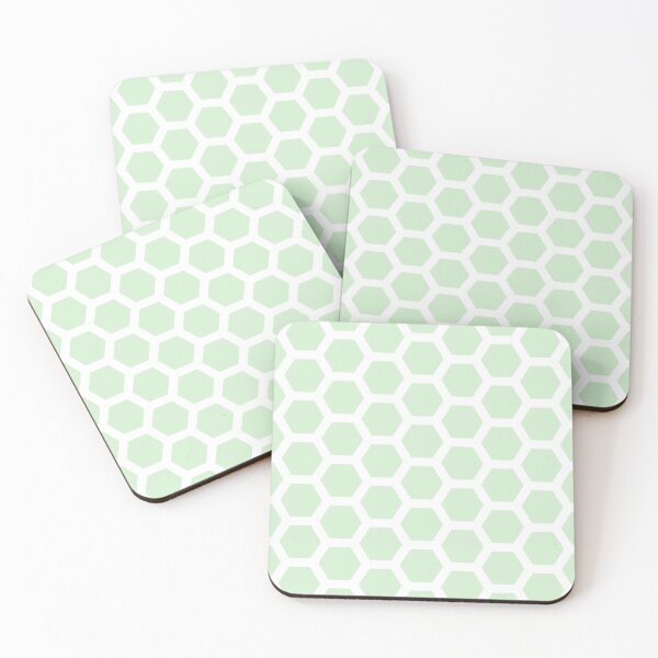 Item preview, Preppy Chic Mint Green Honeycomb Pattern designed and sold by IamTrending.