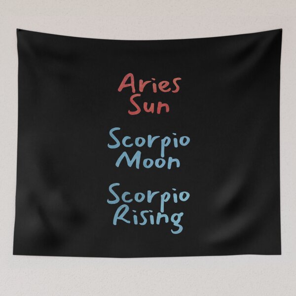 Item preview, Aries Sun Scorpio Moon Scorpio Rising Text designed and sold by leomooncreates.