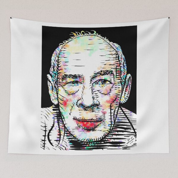 Item preview, HENRY MILLER watercolor and ink portrait designed and sold by lautir.