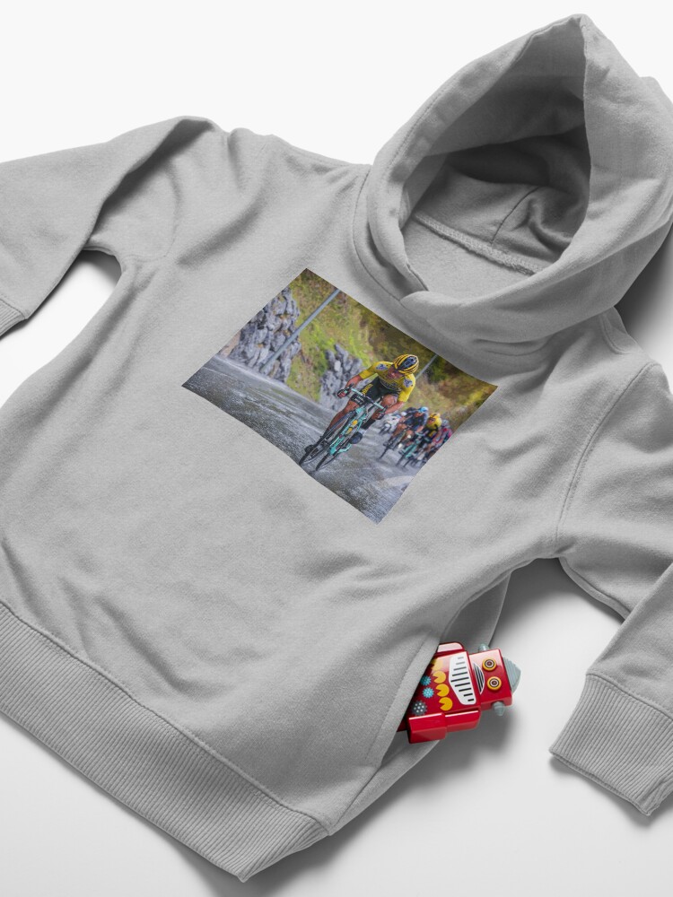 Alternate view of Primož Roglič racing in the rain 2020 abstract Toddler Pullover Hoodie