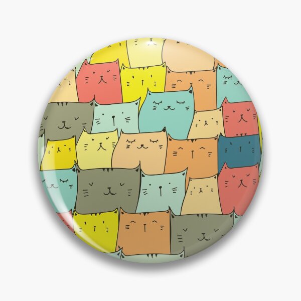 Item preview, Colorful Cat Seamless Pattern designed and sold by DopeTops.