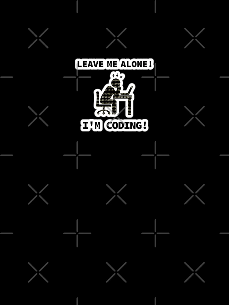 Thumbnail 5 of 5, A-Line Dress, Leave Me Alone, I am Coding, Programmer At Work, Source Code, Software Engineer, Computer Science, Programming Humor, Binary Code, Sticker designed and sold by Max-Wear.