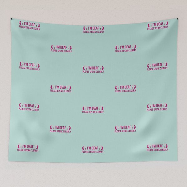 Item preview, I'm deaf please speak clearly  designed and sold by sugarrosekitch.
