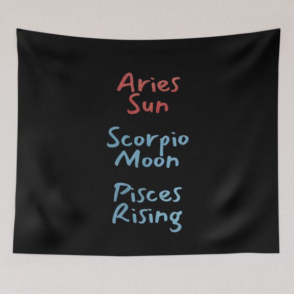 Item preview, Aries Sun Scorpio Moon Pisces Rising Text designed and sold by leomooncreates.
