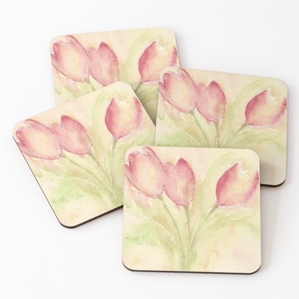 Item preview, Three Red Tulips - watercolour designed and sold by jayne gaze.