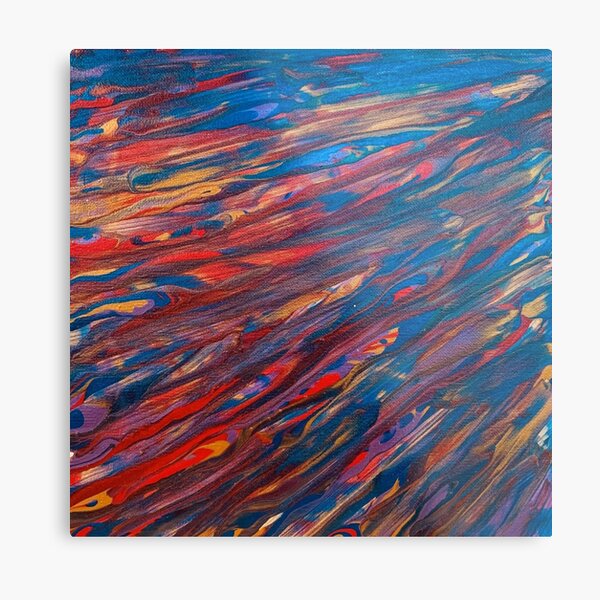Blue Explosion Metal Print